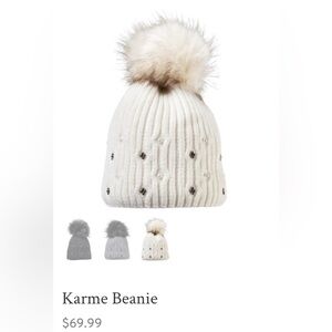 Karme Women’s Winter Hat With Faux Fur Pom By Starling Made In Poland OS